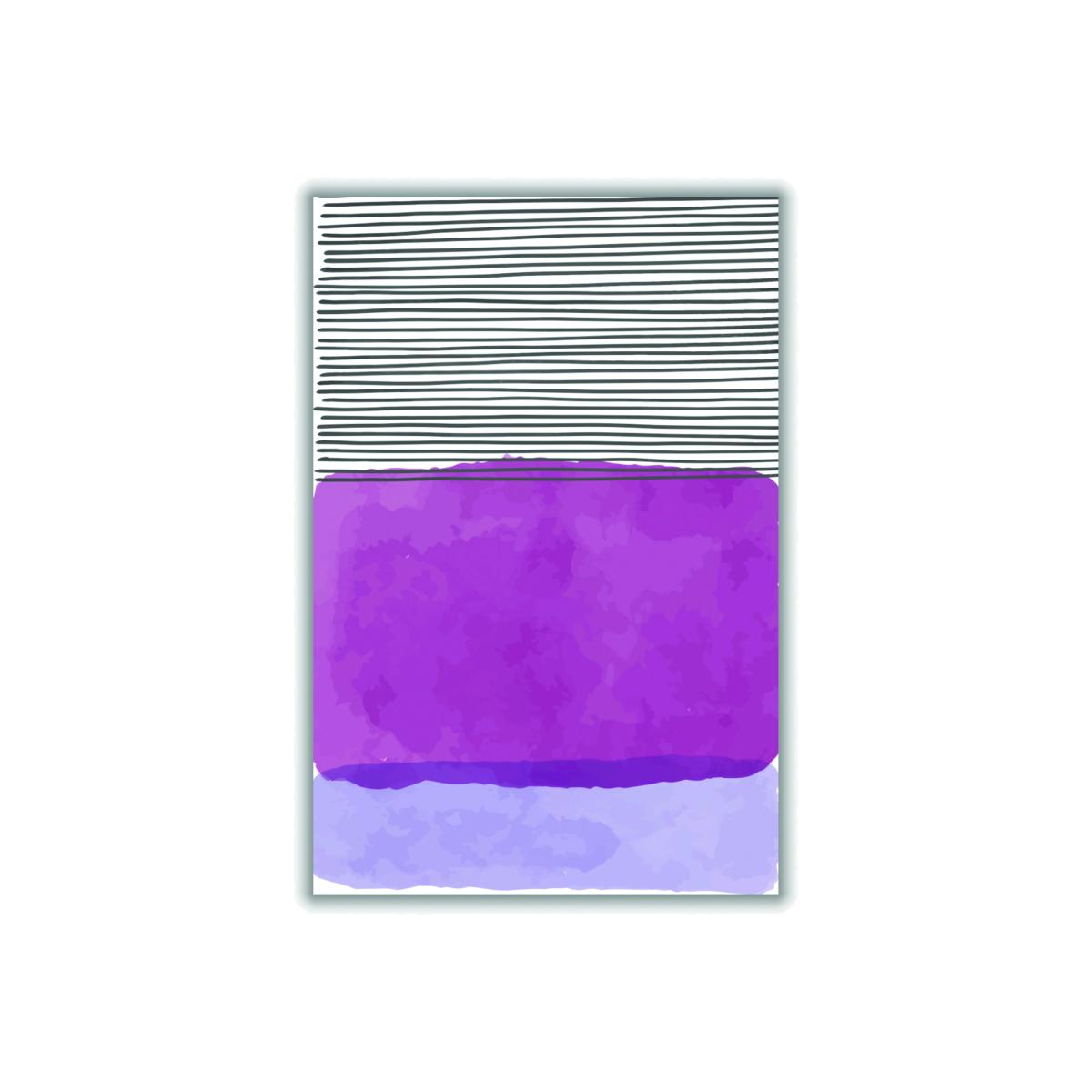 Pink / Purple Watercolor Lines Series #3 A4 210 X 297Mm Stanley Print House – image 1