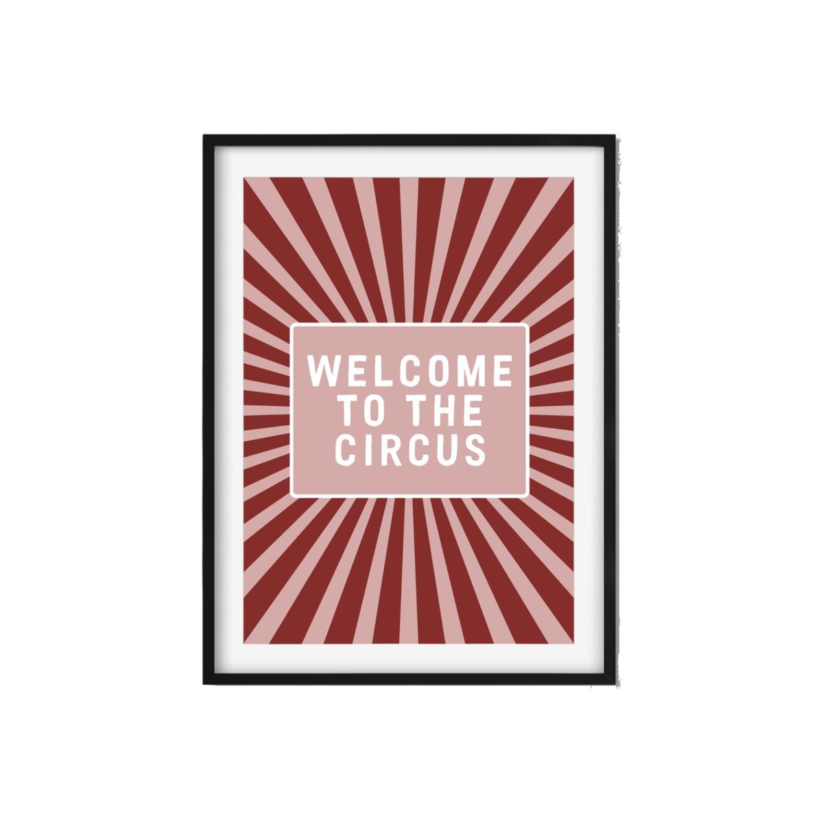 Pink / Purple Welcome To The Circus - A0 Poster Size A0 841 X 1189Mm The Native State – image 1