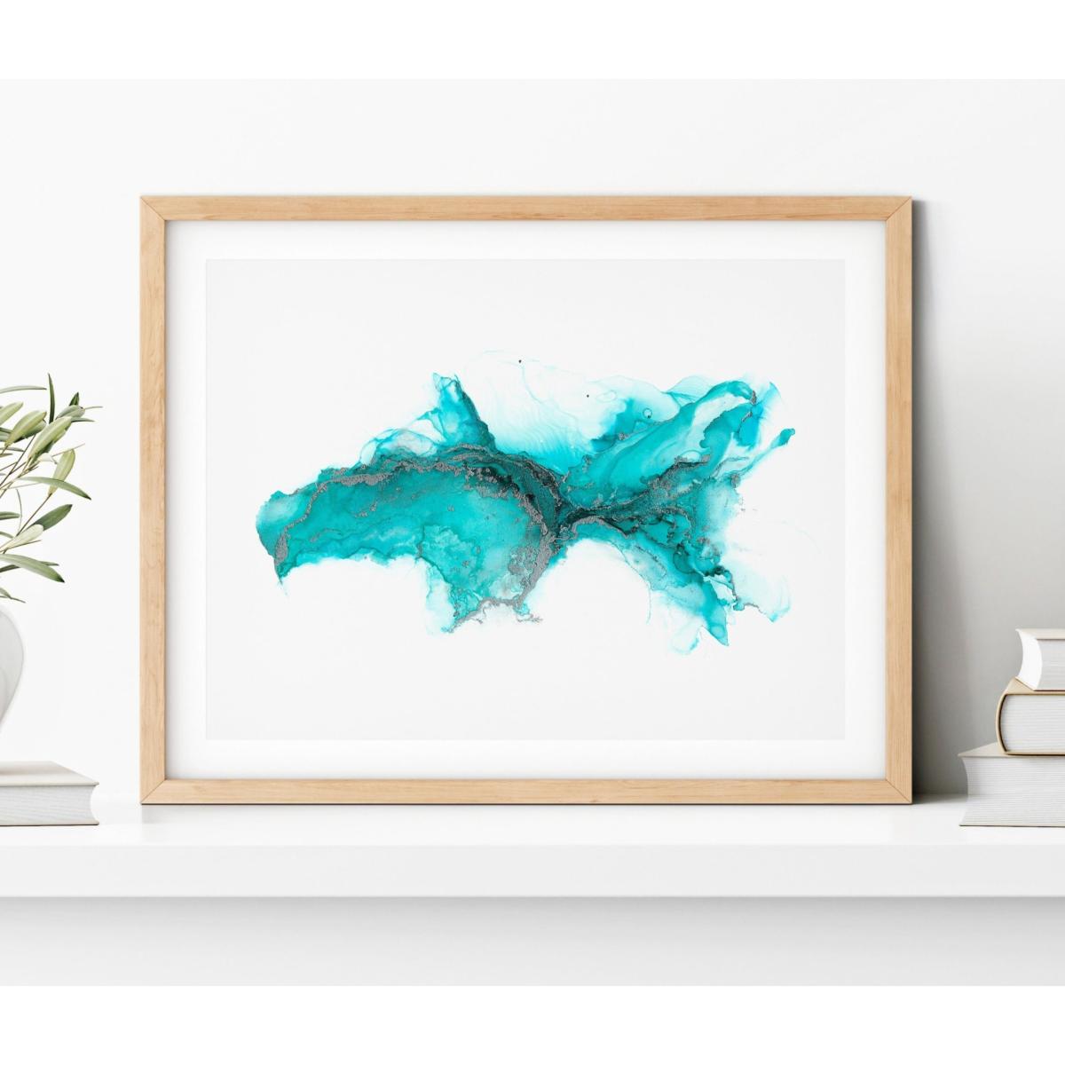 Blue Tidal - A4 Fine Art Print | A4 | 210 X 297Mm | Art by Affie – image 3