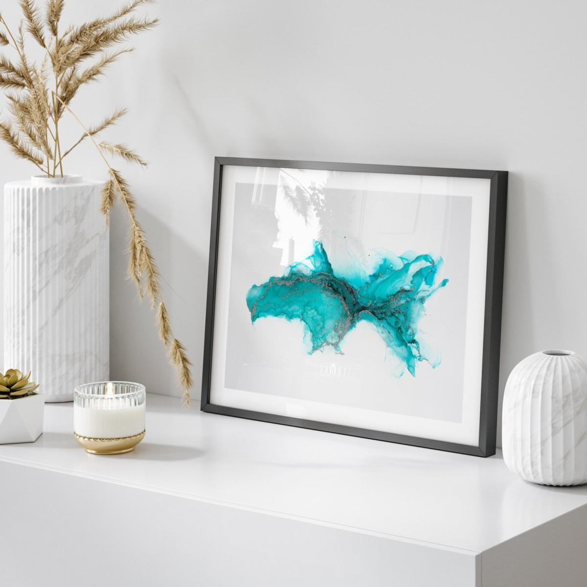 Blue Tidal - A4 Fine Art Print | A4 | 210 X 297Mm | Art by Affie – image 4
