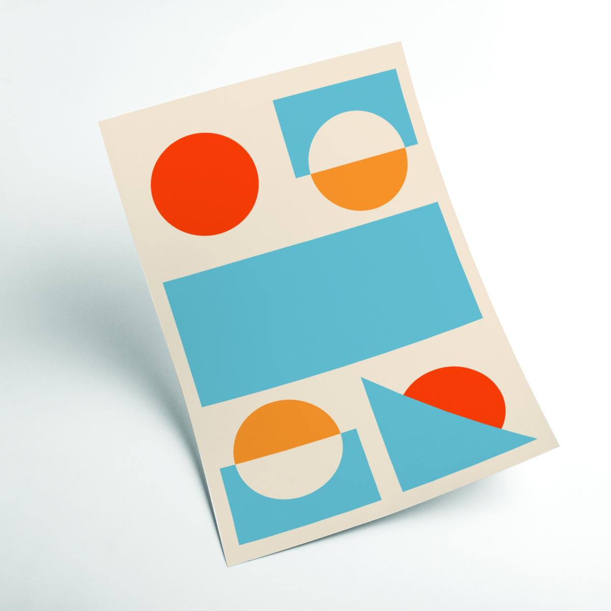 Bright Minimal Shapes Series #2 A1 594 X 841Mm Stanley Print House – image 2