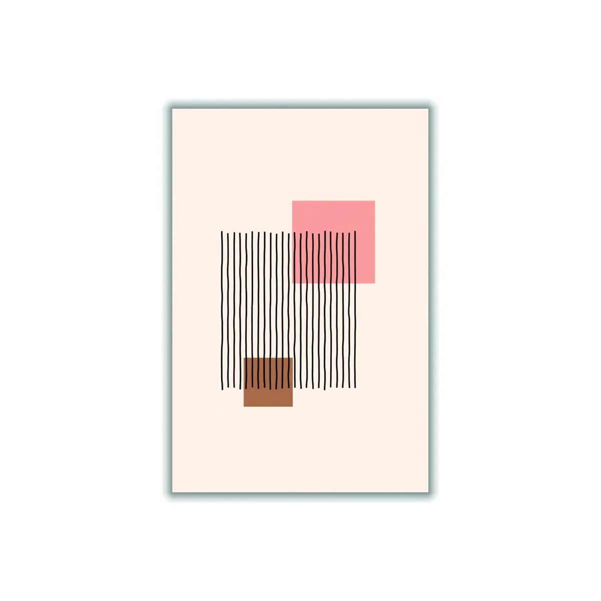 Rose Gold Geometric Abstract Shapes Iiii Large Stanley Print House – image 1