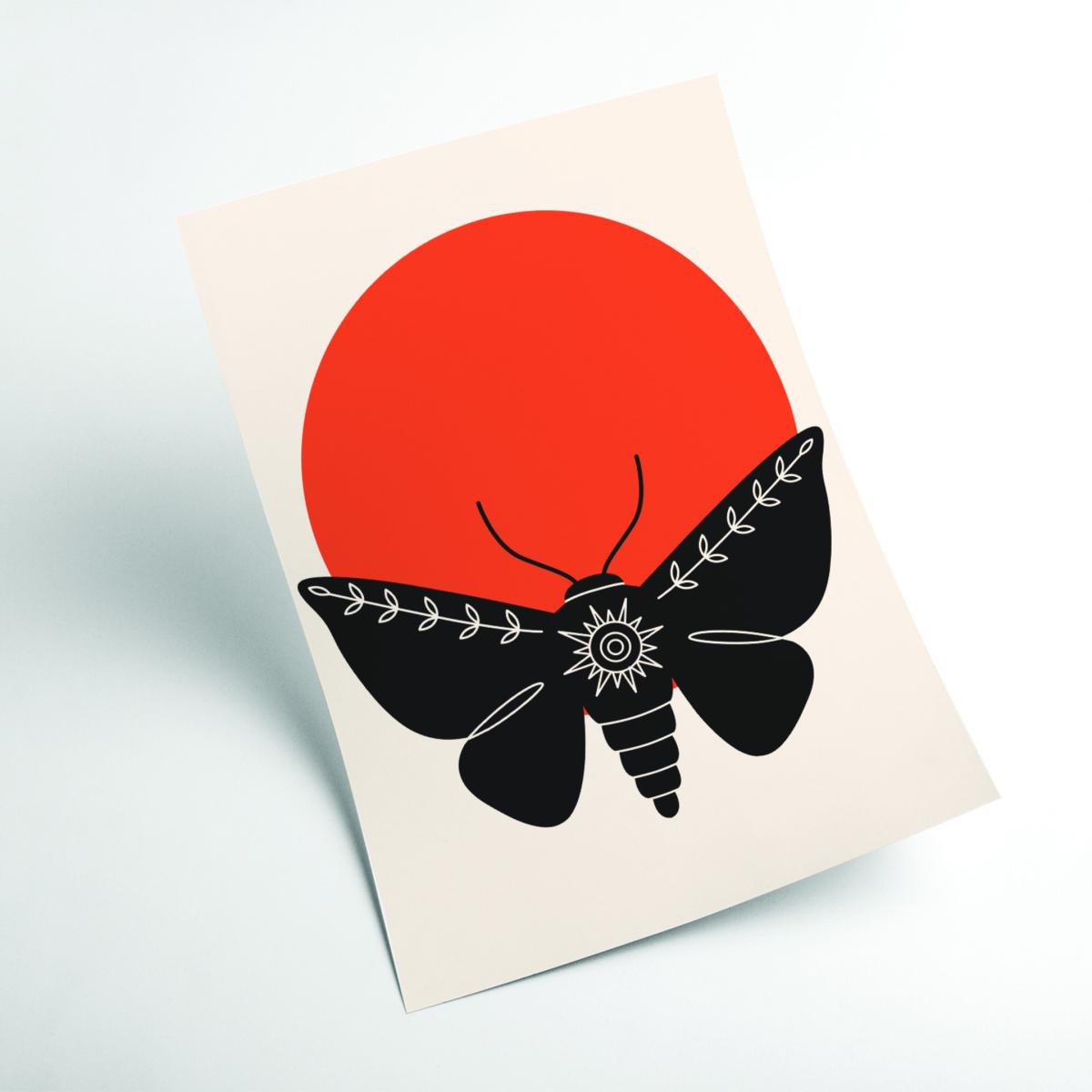 Yellow / Orange Sunshine Moth Extra Small Stanley Print House – image 2