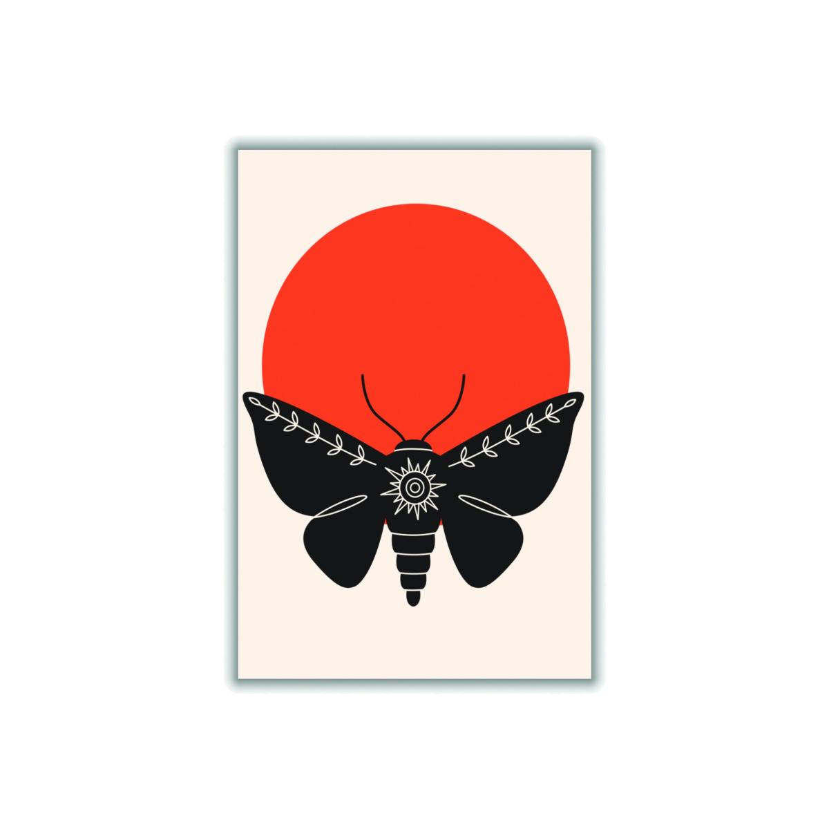 Yellow / Orange Sunshine Moth Extra Small Stanley Print House – image 1