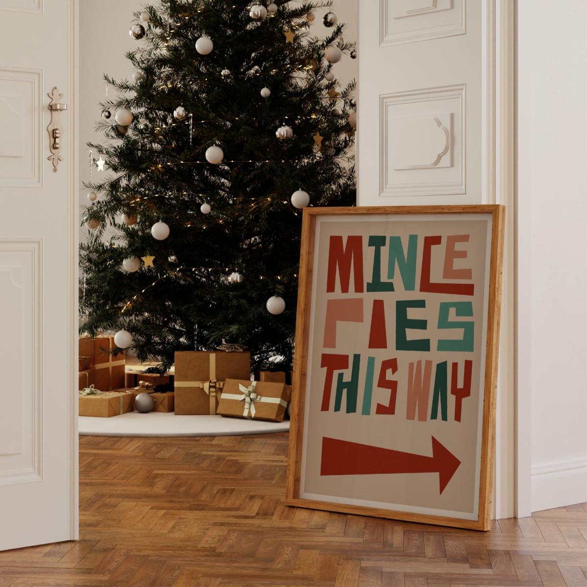 Mince Pies This Way Christmas Art Print - A2 Natalie Cass Art – image 2