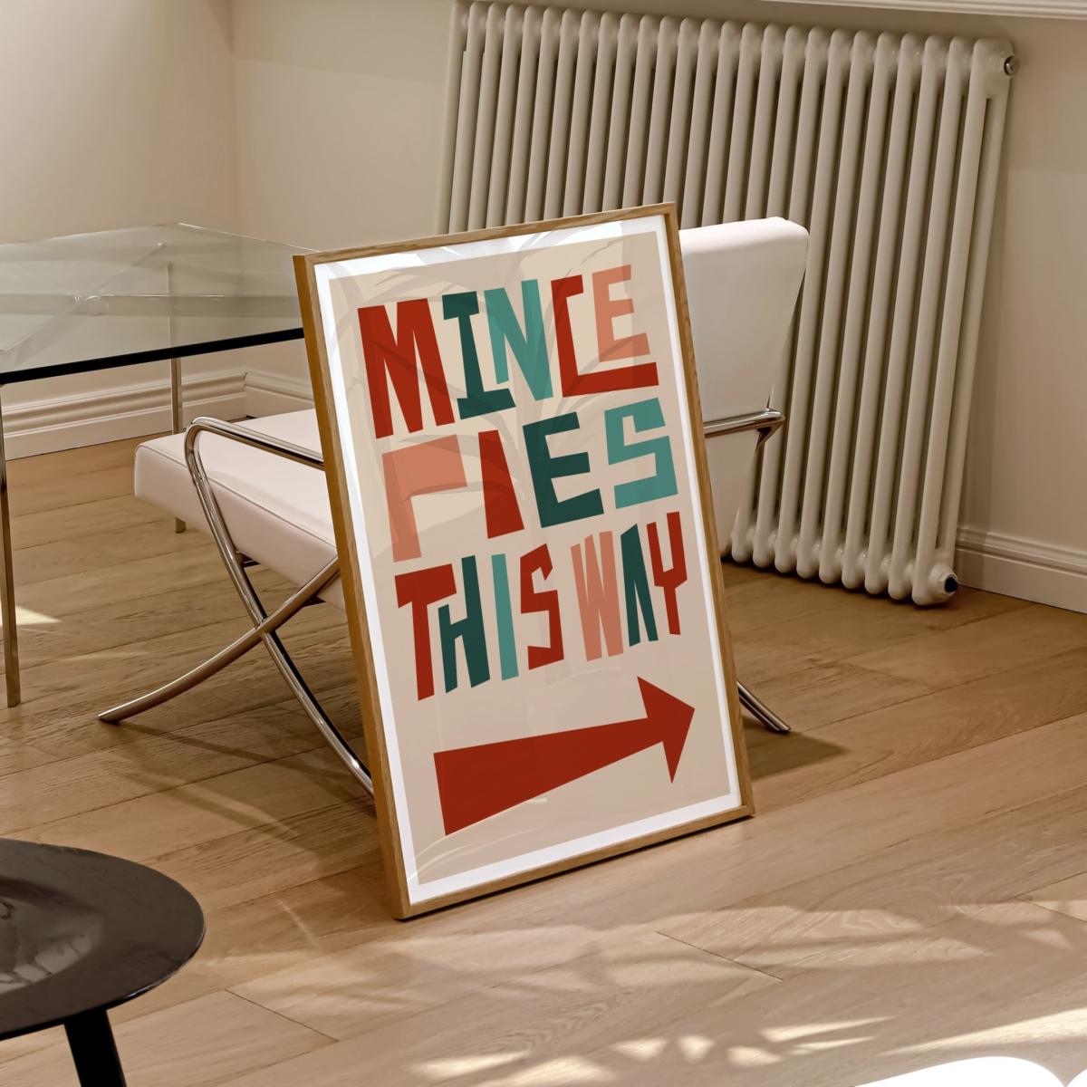 Mince Pies This Way Christmas Art Print - A2 Natalie Cass Art – image 5