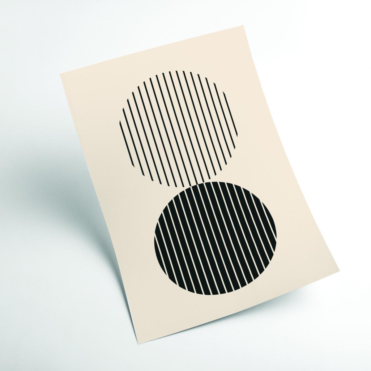 Black Minimal Circle Vibes #4 A2 420 X 594Mm Stanley Print House – image 2