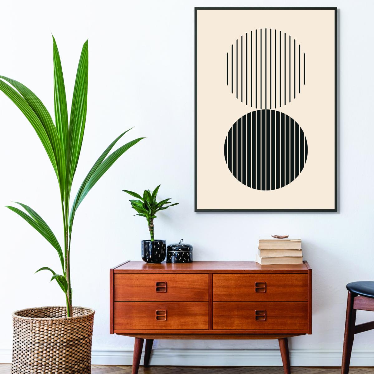 Black Minimal Circle Vibes #4 A2 420 X 594Mm Stanley Print House – image 3