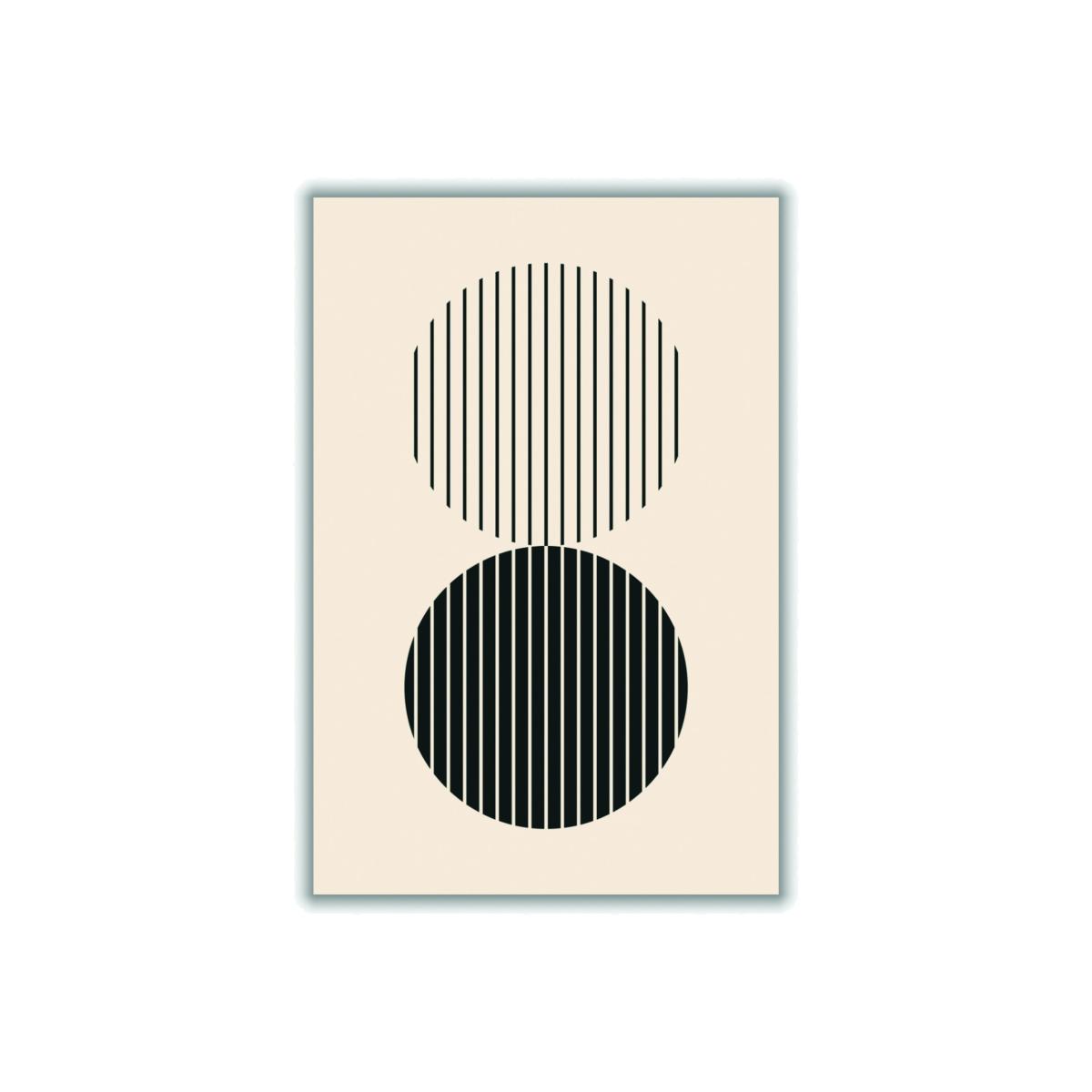 Black Minimal Circle Vibes #4 A2 420 X 594Mm Stanley Print House – image 1
