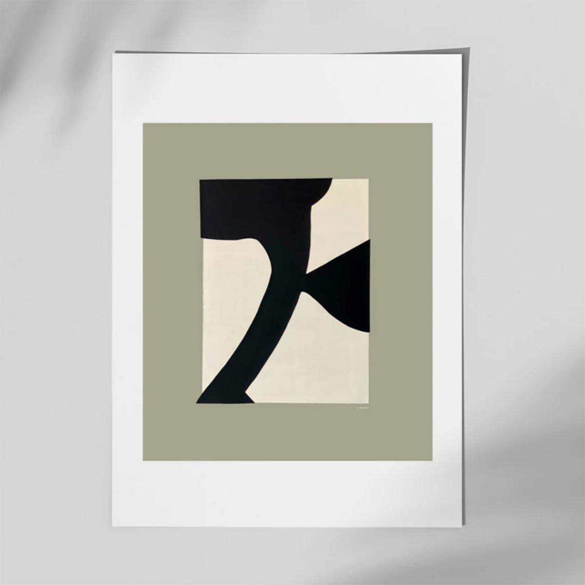 Black / Neutrals Abstract Flower Art: Mediterranean Garden Poster Print | A3 | 297 X 420Mm | Awol – image 2