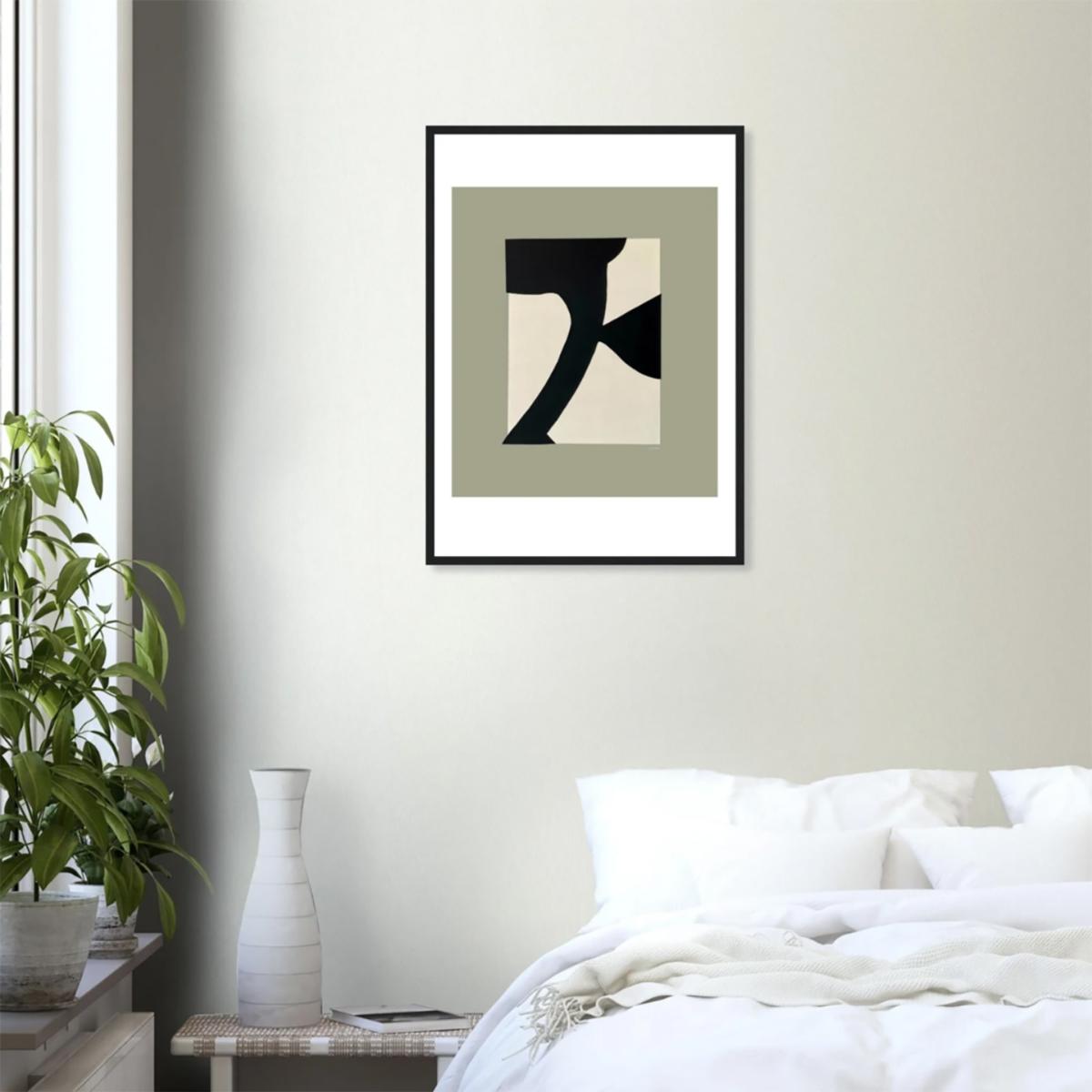 Black / Neutrals Abstract Flower Art: Mediterranean Garden Poster Print | A3 | 297 X 420Mm | Awol – image 4