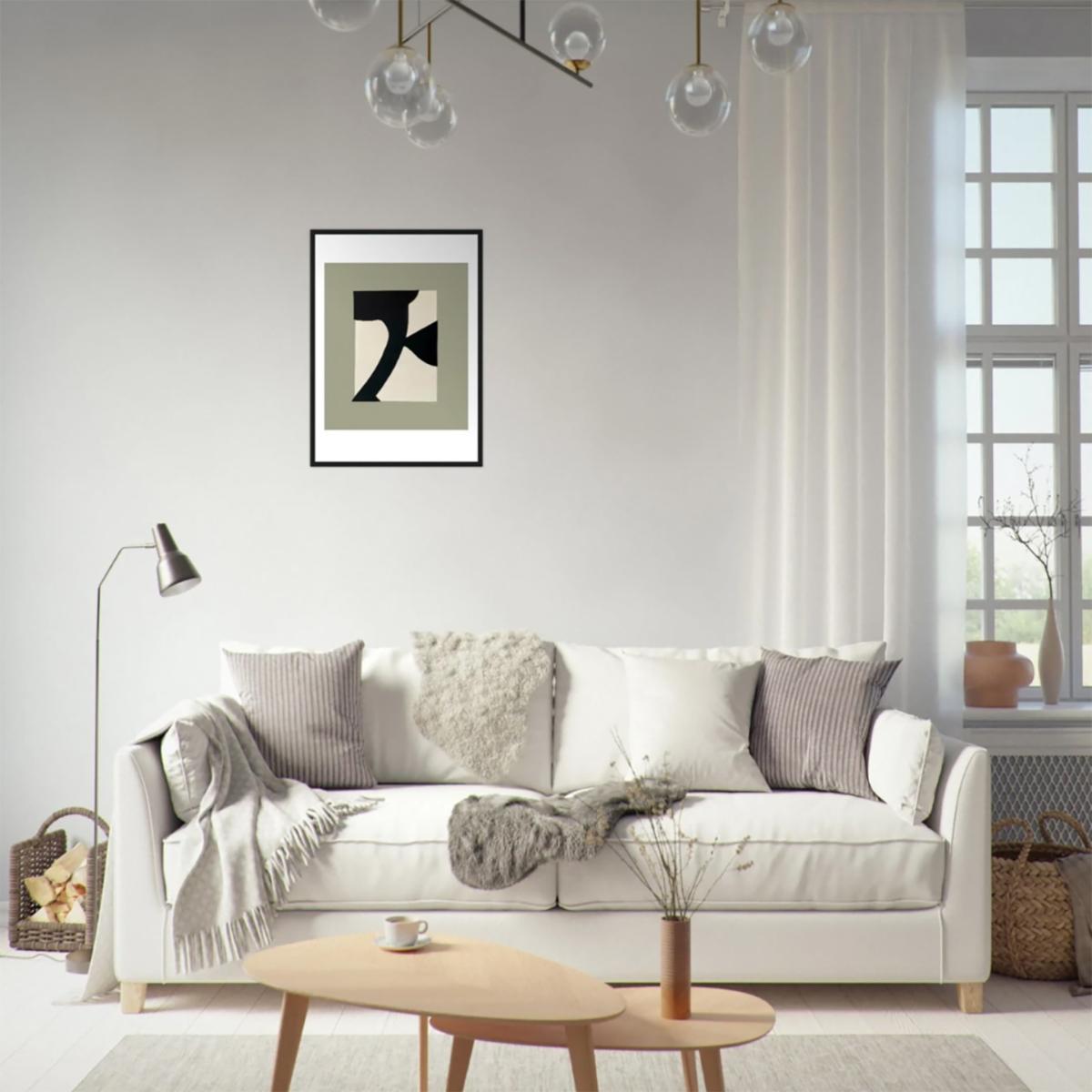 Black / Neutrals Abstract Flower Art: Mediterranean Garden Poster Print | A3 | 297 X 420Mm | Awol – image 5