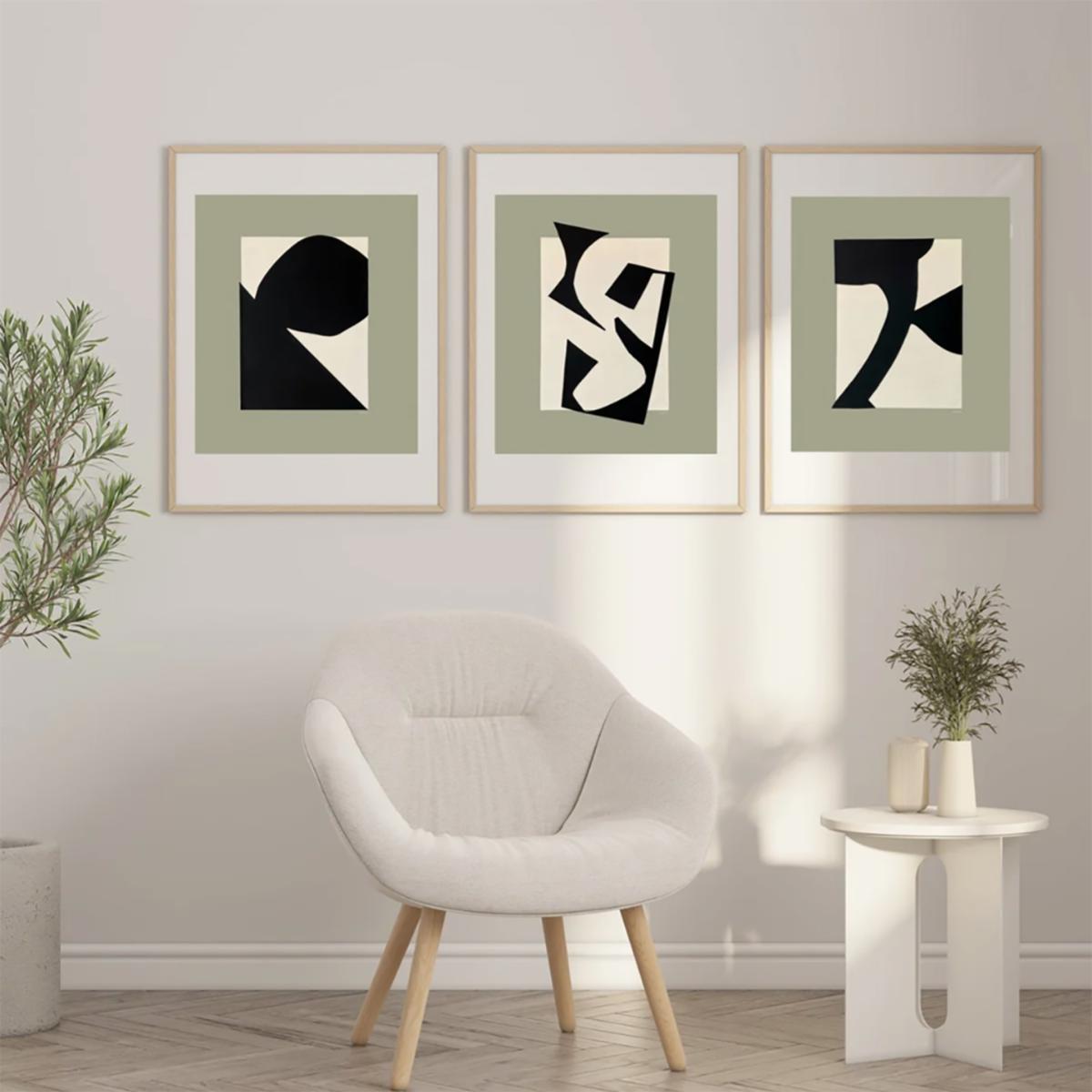 Black / Neutrals Abstract Flower Art: Mediterranean Garden Poster Print | A3 | 297 X 420Mm | Awol – image 7