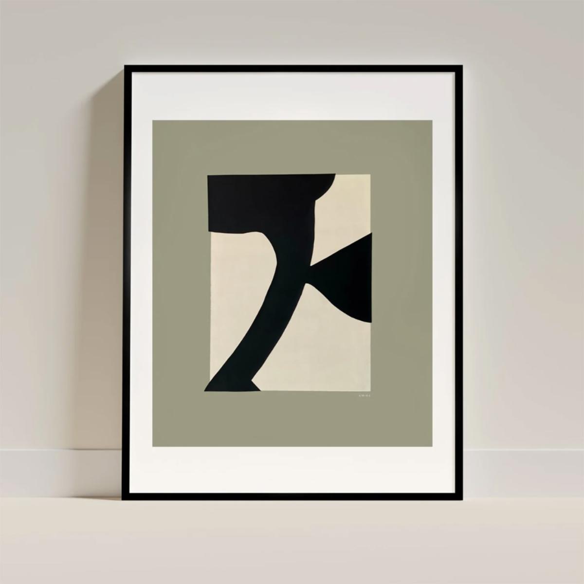 Black / Neutrals Abstract Flower Art: Mediterranean Garden Poster Print | A3 | 297 X 420Mm | Awol – image 8