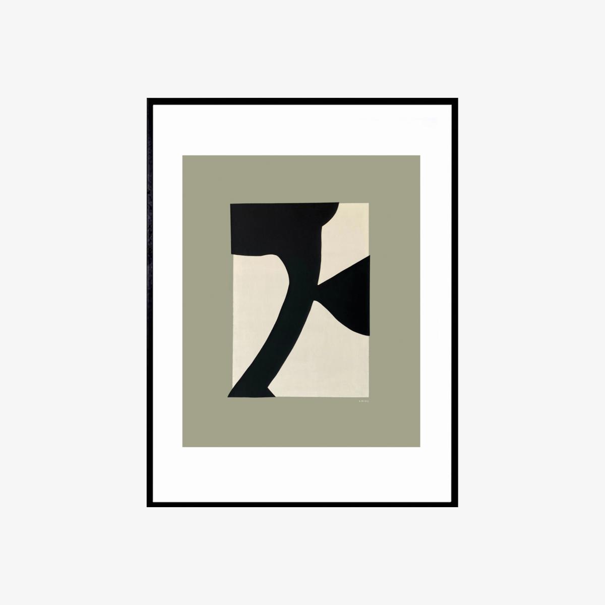 Black / Neutrals Abstract Flower Art: Mediterranean Garden Poster Print | A3 | 297 X 420Mm | Awol – image 1