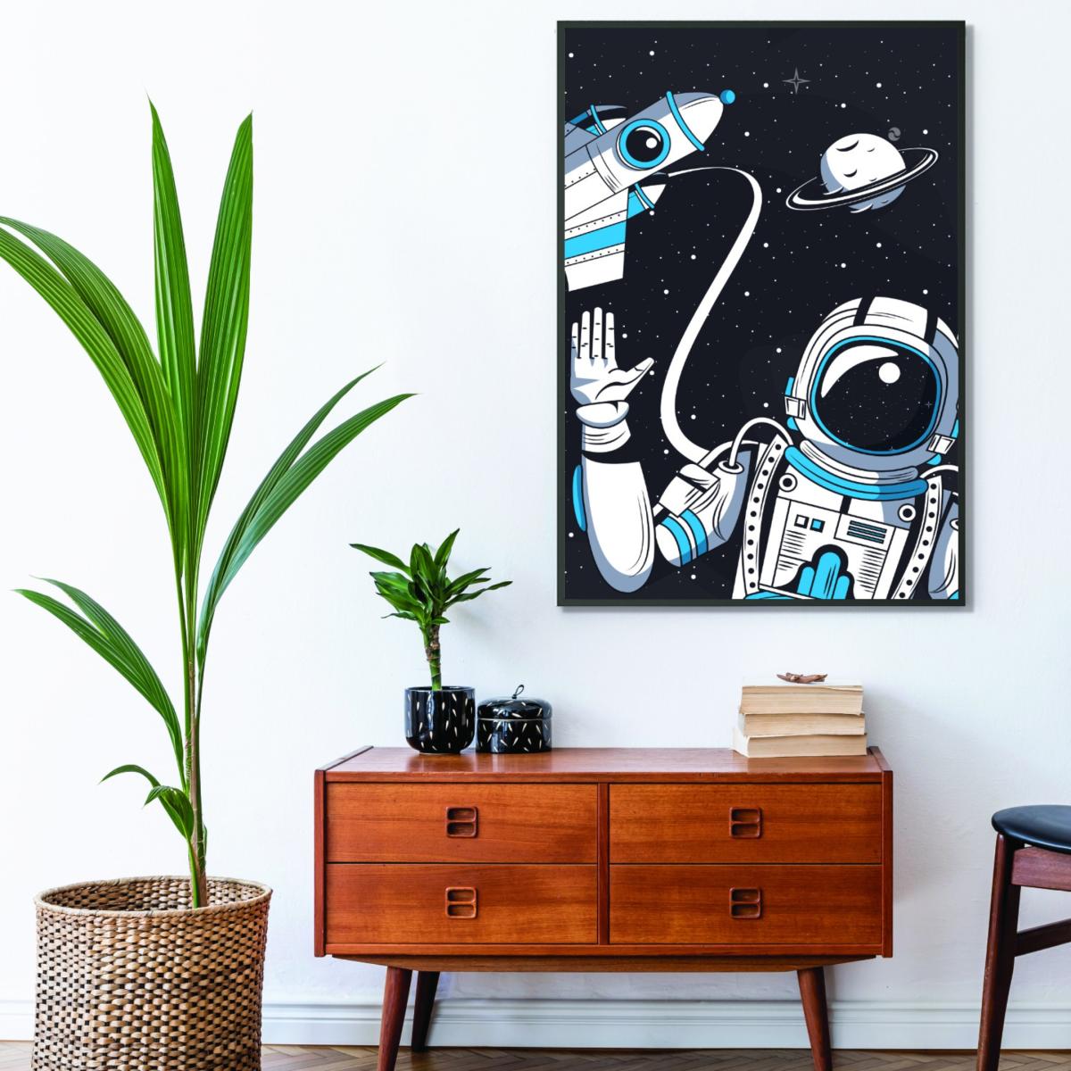 Blue Hello From Space A4 210 X 297Mm Stanley Print House – image 3