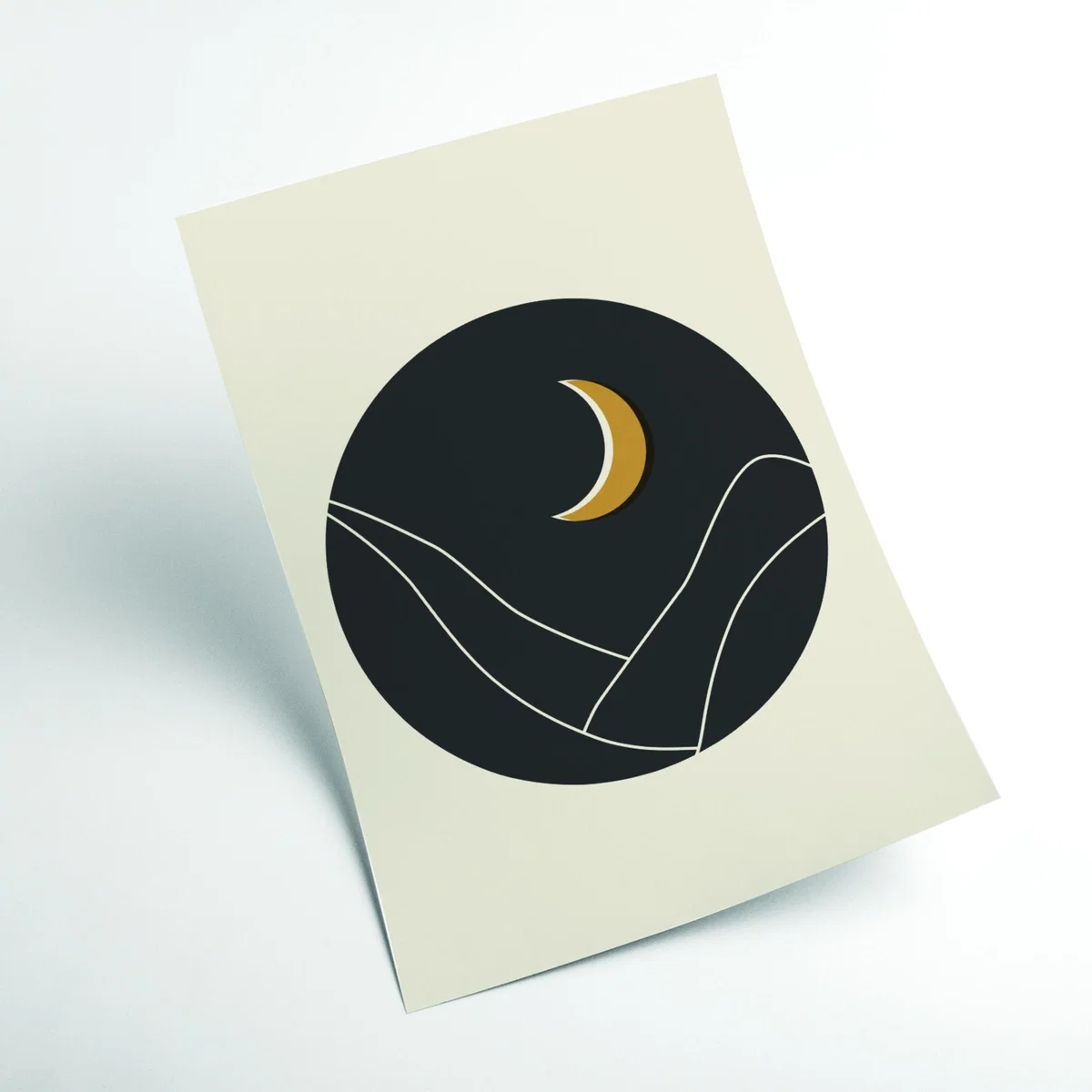 Black Minimal Mountains Series #3 A3 297 X 420Mm Stanley Print House – image 2