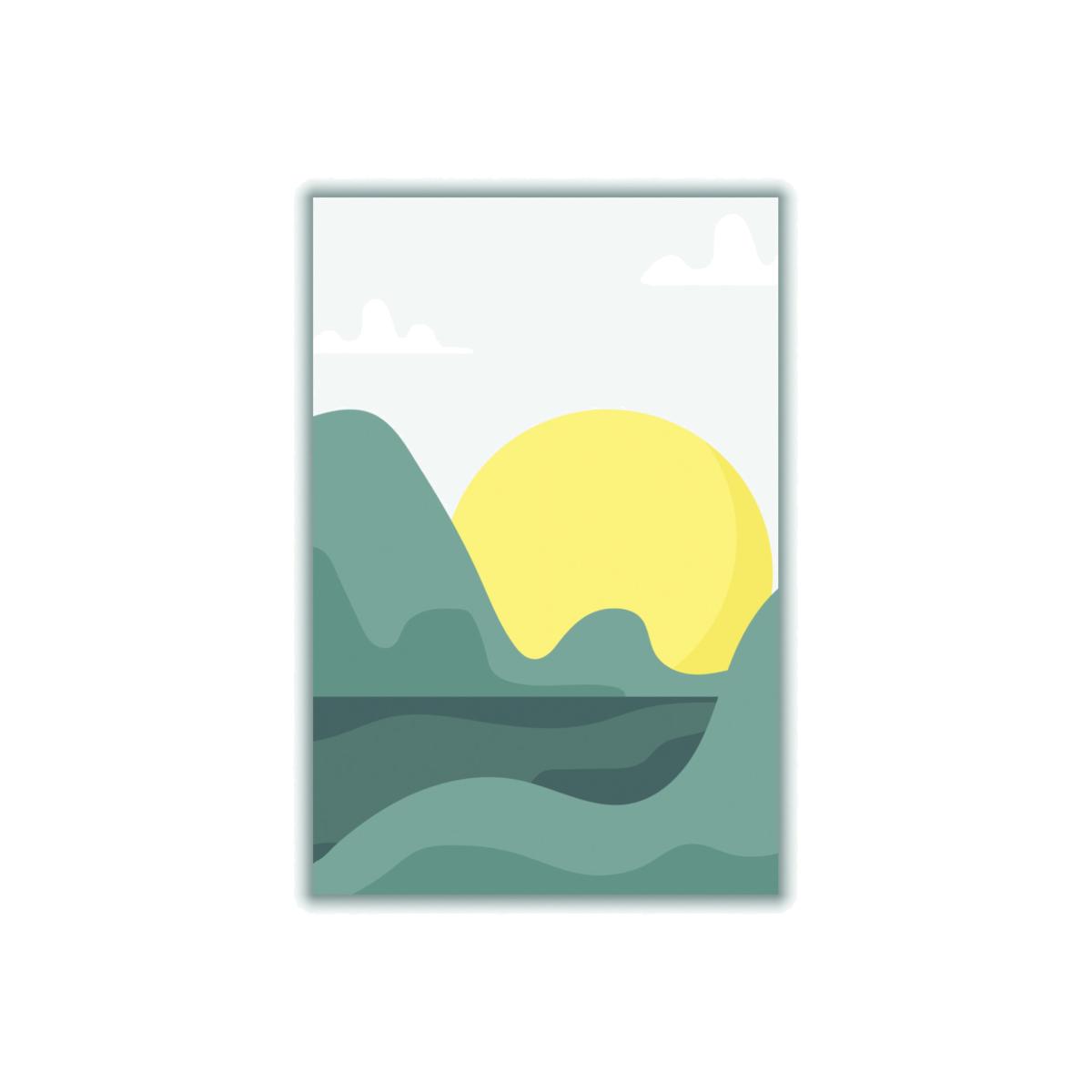 Yellow / Orange Boho Sunny Landscape #1 Large Stanley Print House – image 1