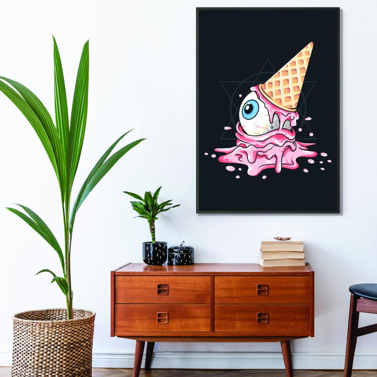 Pink / Purple Strawberry Eyeball Icecream Medium Stanley Print House – image 3