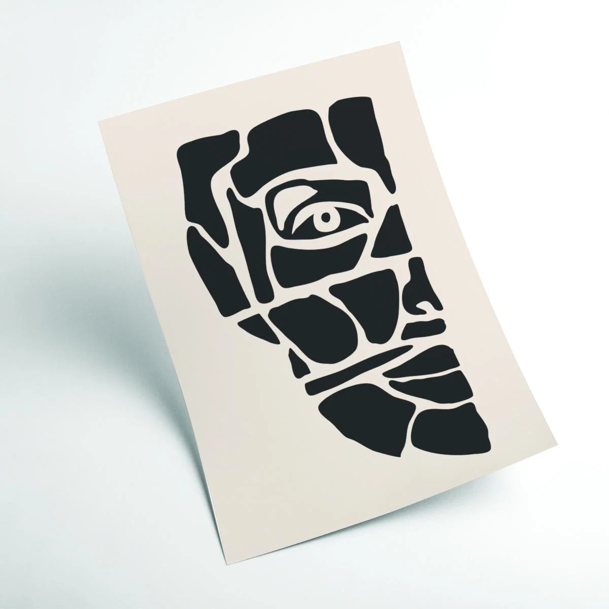 Black Abstract Face Series #3 Extra Small Stanley Print House – image 2