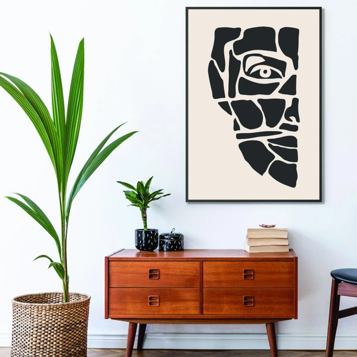 Black Abstract Face Series #3 Extra Small Stanley Print House – image 3