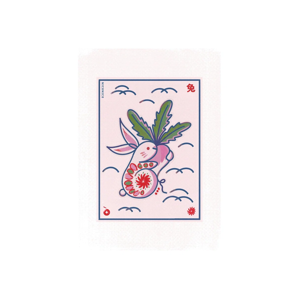 Rabbit Of The Year Blue Print A4 210 X 297Mm Niconico – image 1