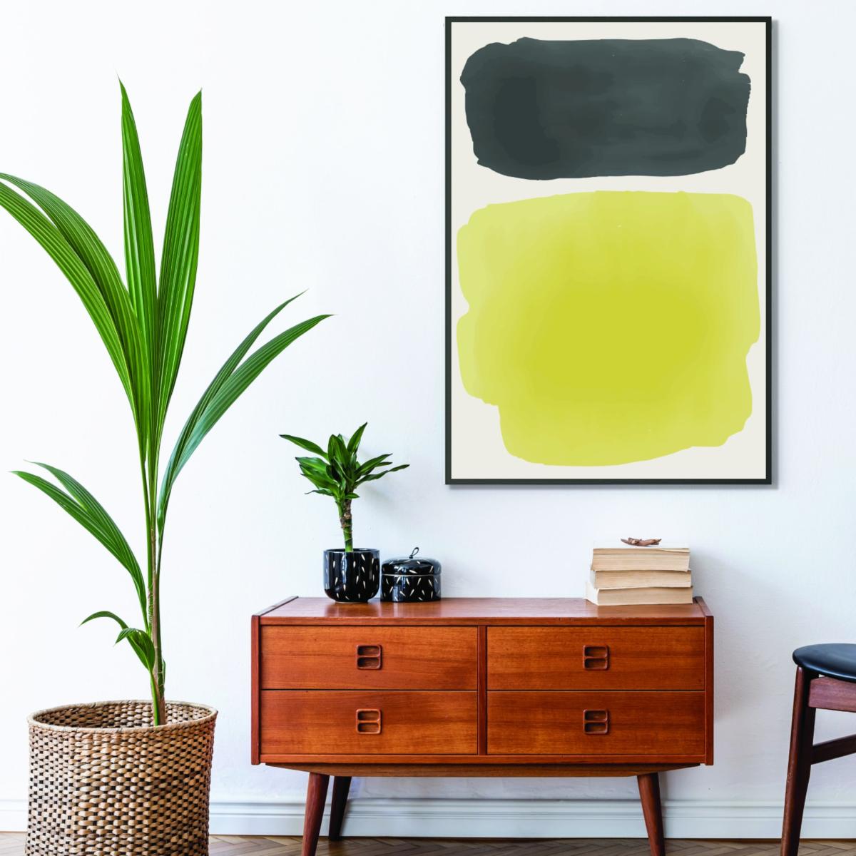 Yellow / Orange Black And Yellow Watercolor #4 A1 594 X 841Mm Stanley Print House – image 3