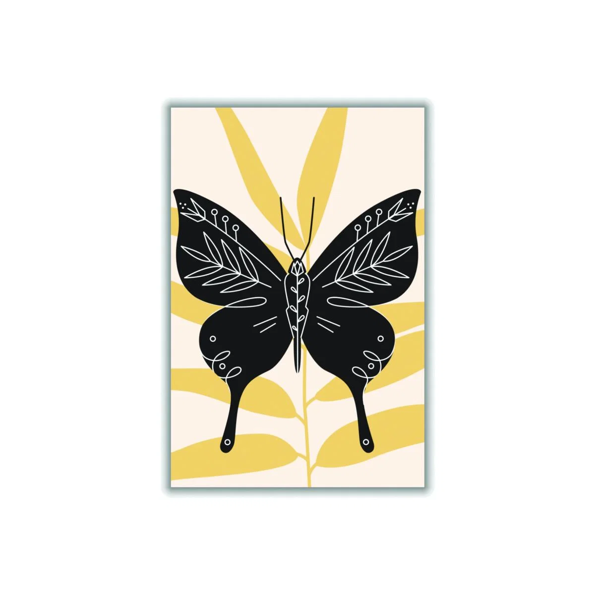 Black Abstract Butterfly A2 420 X 594Mm Stanley Print House – image 1