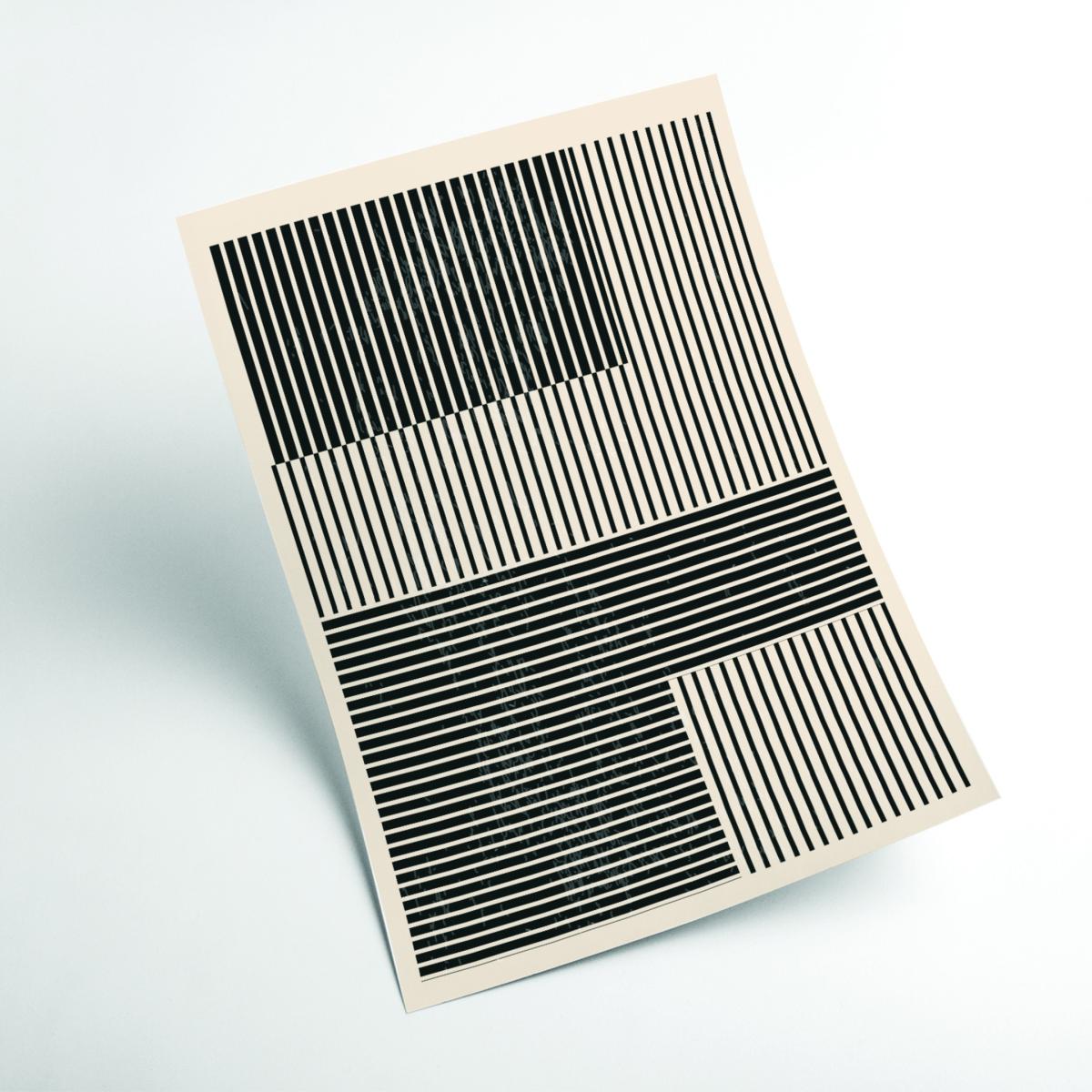 Black & White Geometric Shapes 4 Medium Stanley Print House – image 2