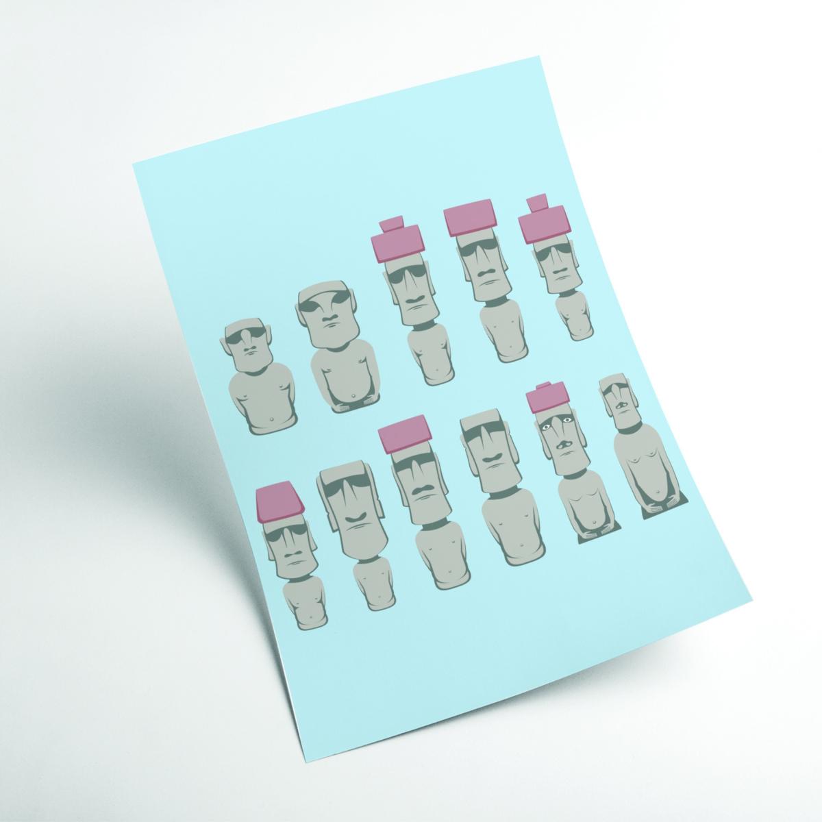 Grey Monolithic Human Figures A3 297 X 420Mm Stanley Print House – image 2
