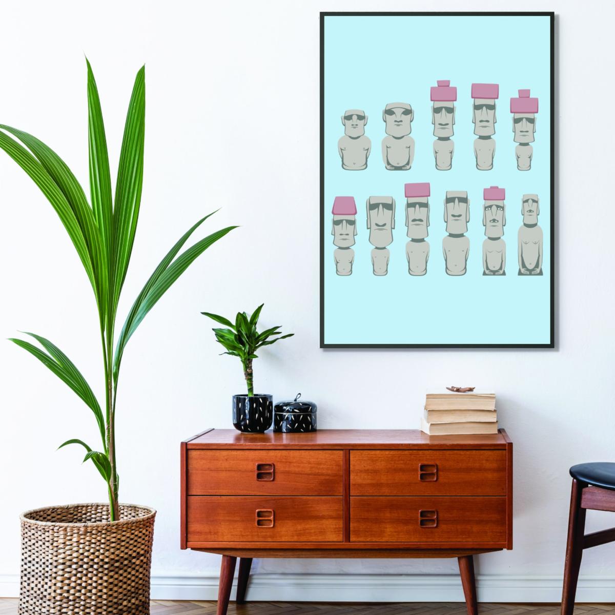 Grey Monolithic Human Figures A3 297 X 420Mm Stanley Print House – image 3