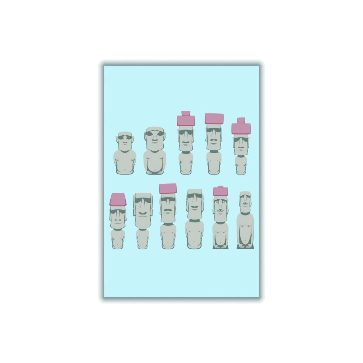 Grey Monolithic Human Figures A3 297 X 420Mm Stanley Print House – image 1