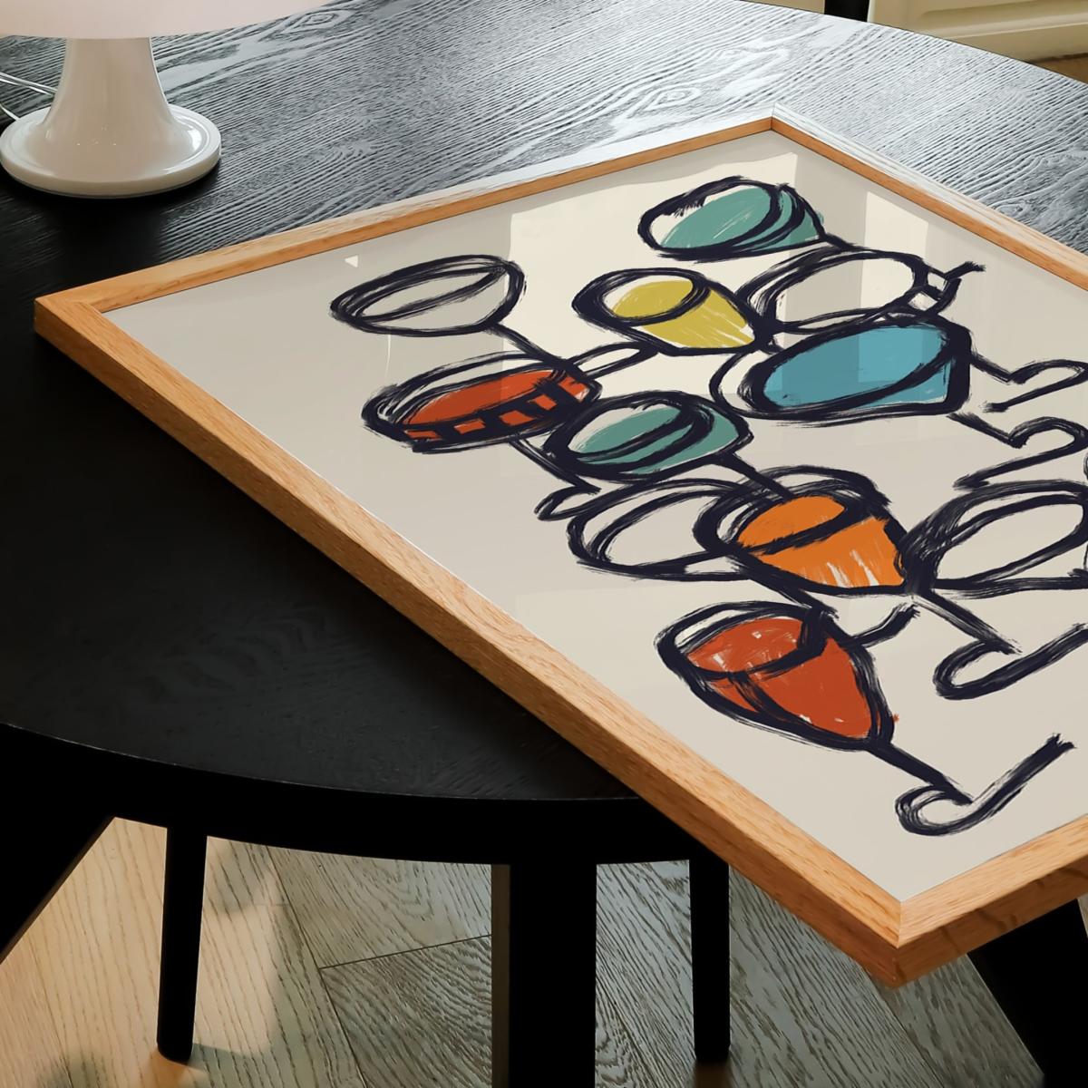 Neutrals Cocktail Drawing Art Print - A3 Natalie Cass Art – image 4