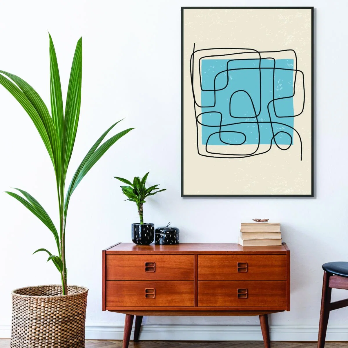 Blue Geometric Watercolor #2 Extra Large Stanley Print House – image 3