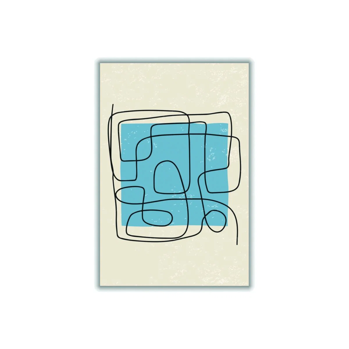 Blue Geometric Watercolor #2 Extra Large Stanley Print House – image 1