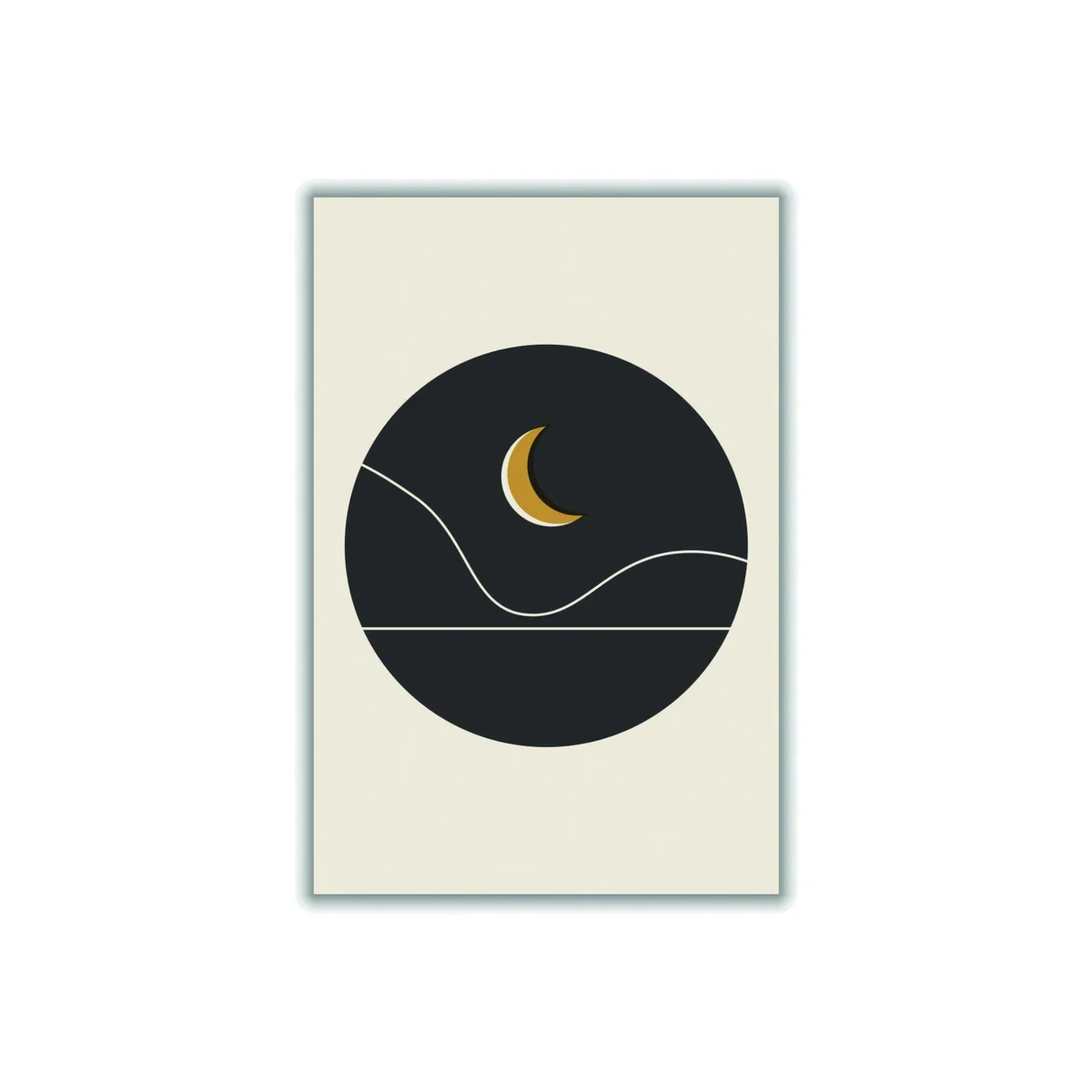 Black Minimal Mountains Series #1 Medium Stanley Print House – image 1