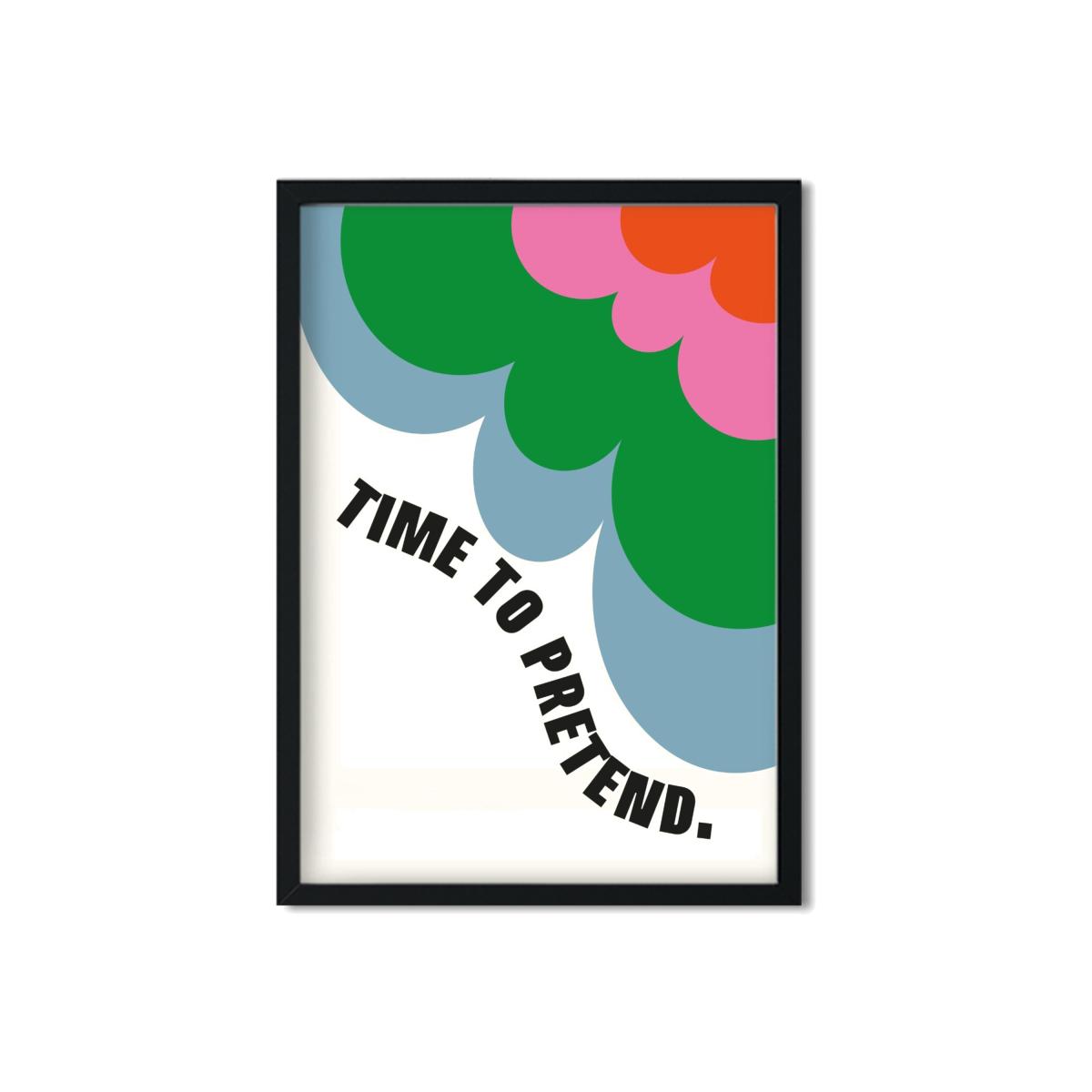 Pink / Purple / Green Time To Pretend Retro Giclée Art Print A3 297 X 420Mm Fanclub – image 1