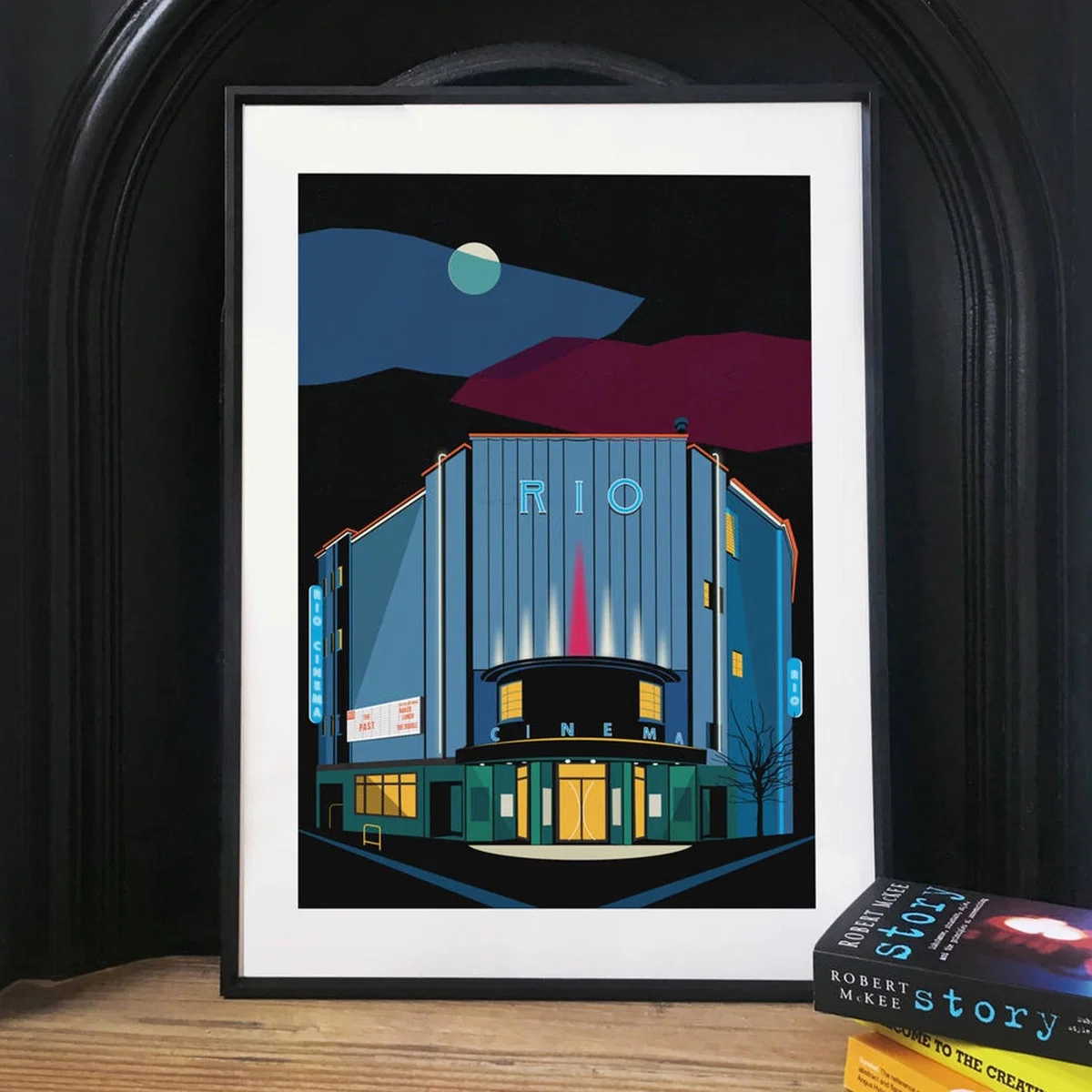 The Art Deco Rio Cinema, Illustrated Art Print Of London A3 297 X 420Mm Eye for London Prints – image 3