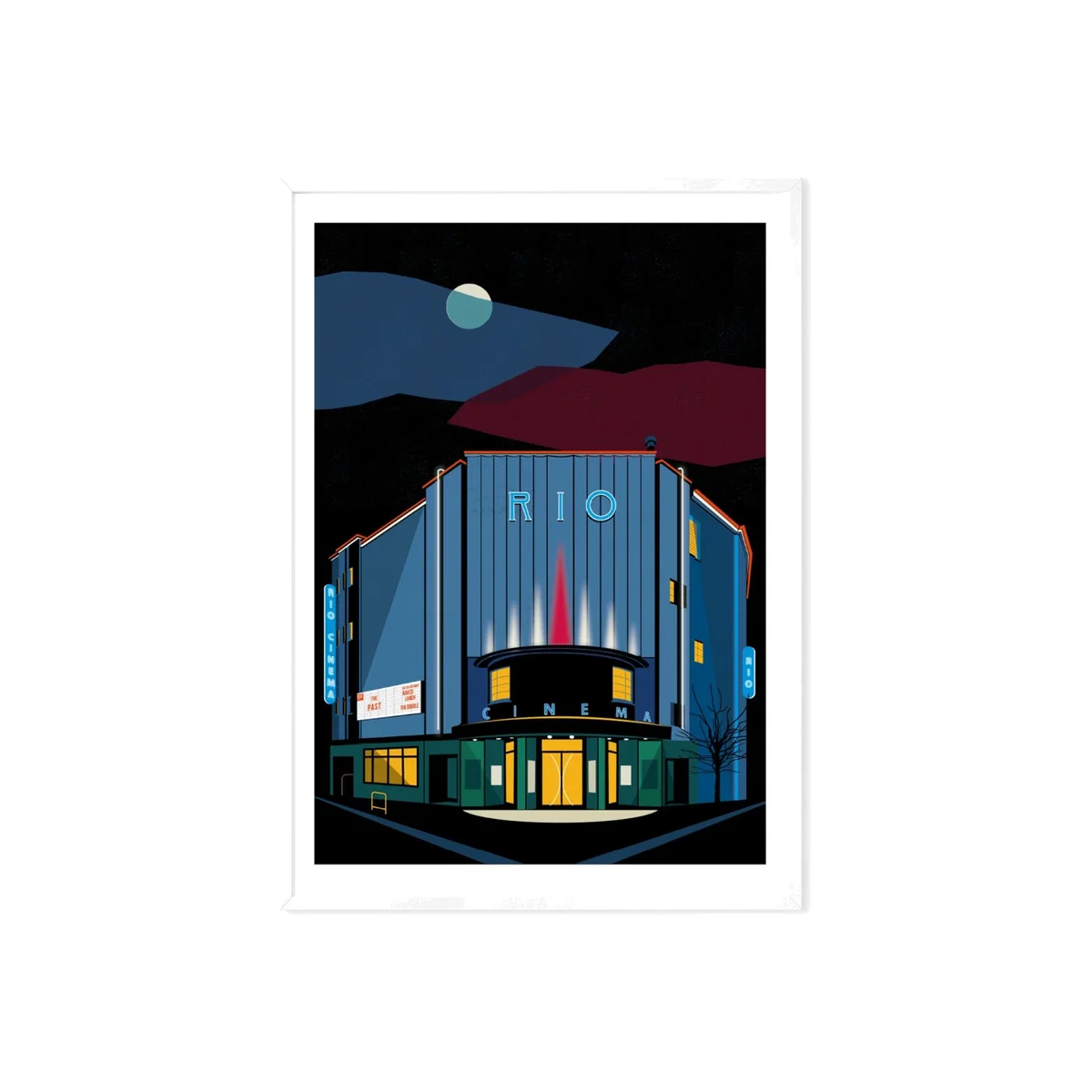 The Art Deco Rio Cinema, Illustrated Art Print Of London A3 297 X 420Mm Eye for London Prints – image 1