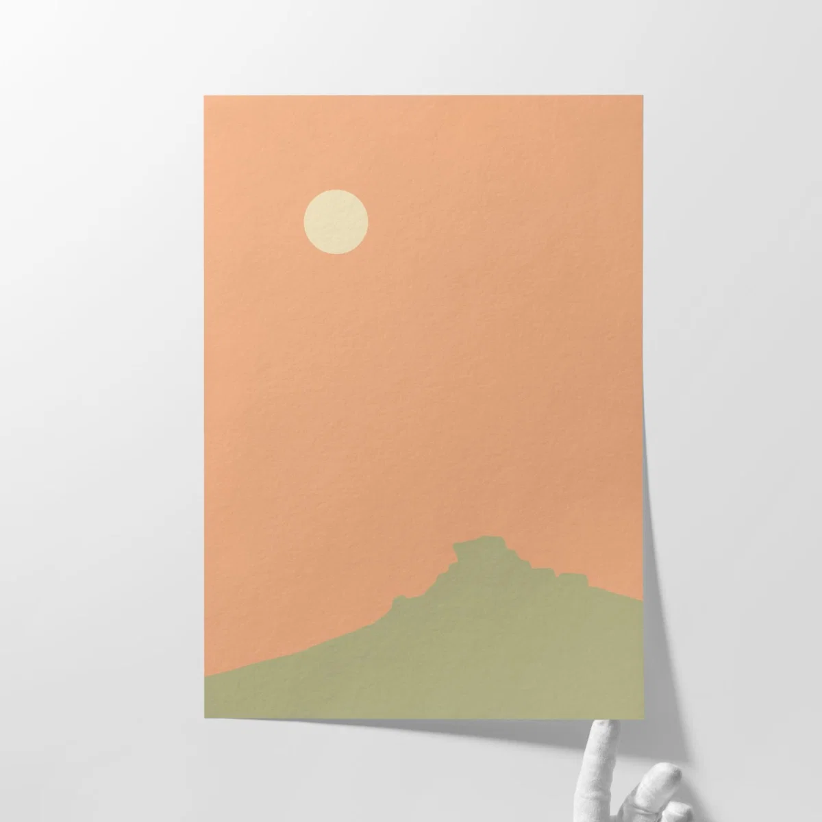 Neutrals Icon Tor Dartmoor Giclée Fine Art Print - Peachy - A3 | A3 | 297 X 420Mm | Dewerstone – image 3