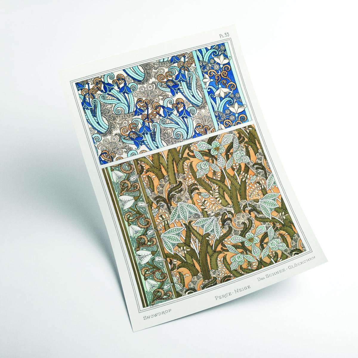 Perce-Neige Snowdrops Ii By Maurice Pillard Verneuil A1 594 X 841Mm Stanley Print House – image 2