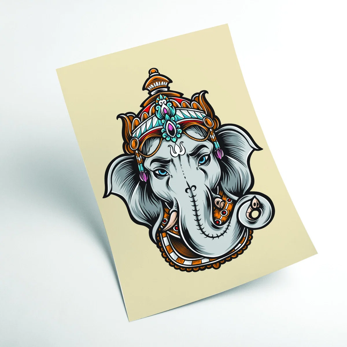 Grey Ask Lord Ganesha A4 210 X 297Mm Stanley Print House – image 2