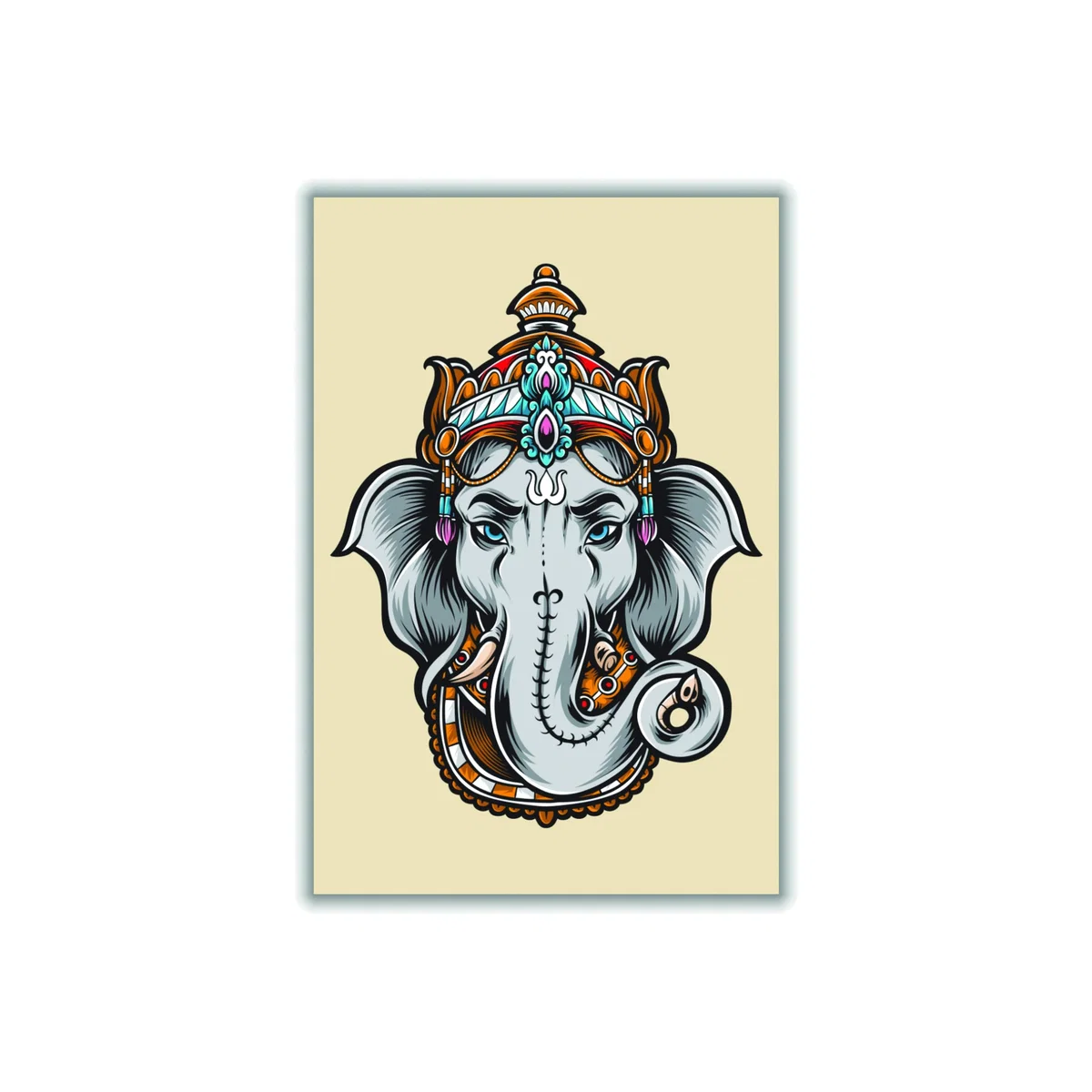 Grey Ask Lord Ganesha A4 210 X 297Mm Stanley Print House – image 1