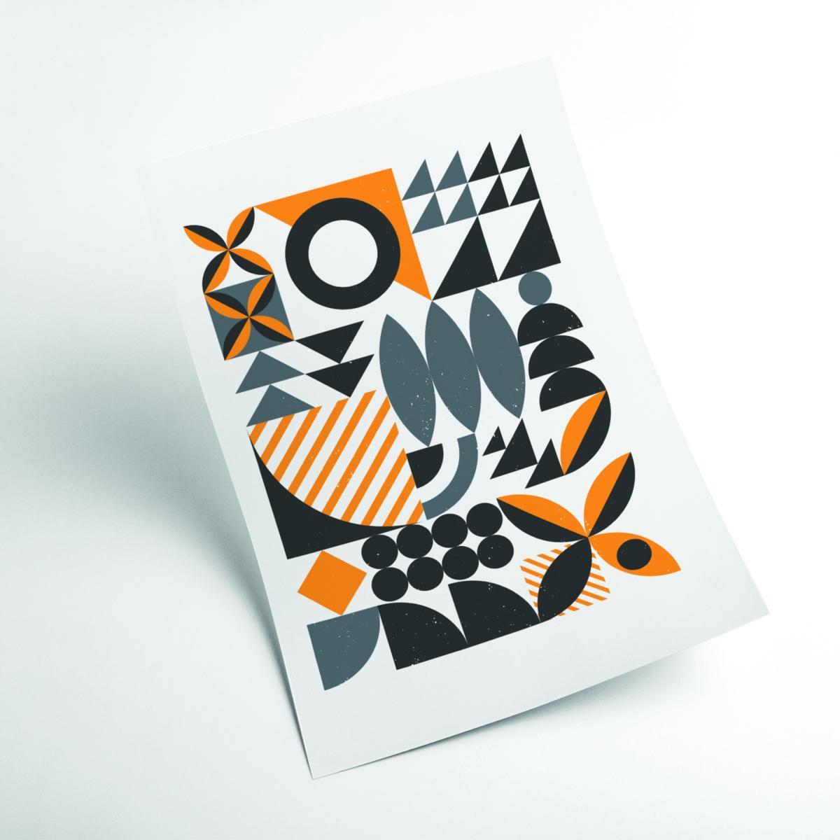Neutrals Vibrant Bauhaus Collection #3 Extra Large Stanley Print House – image 2