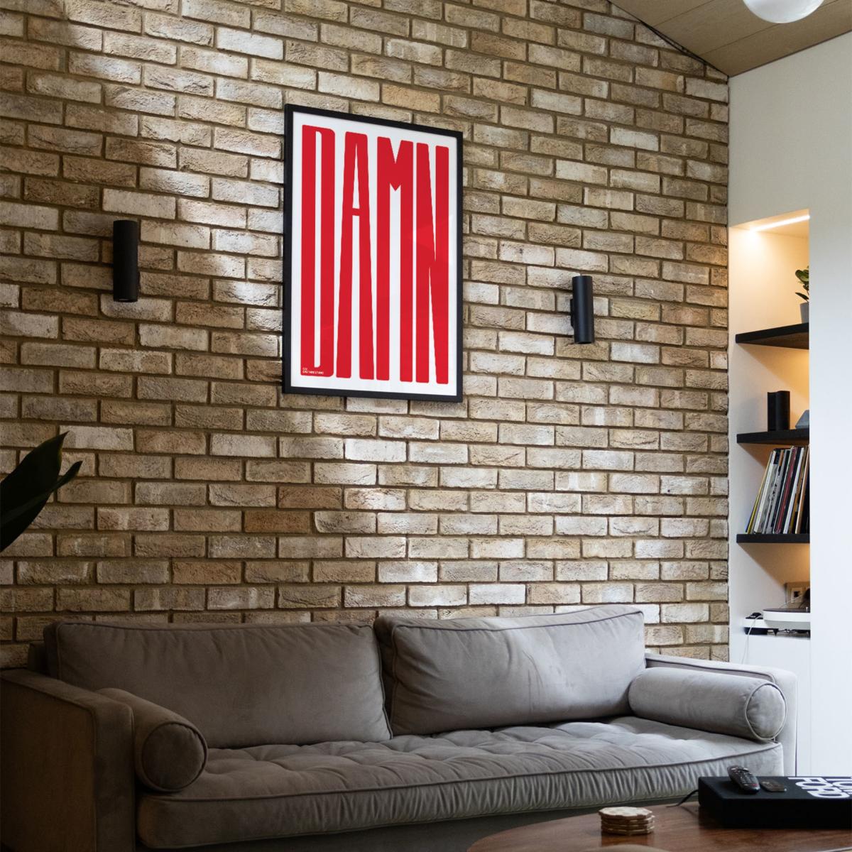 Red Damn Crimson - Giclee Fine Art Print - Large | A2 | 420 X 594Mm | East Side Studio London – image 3