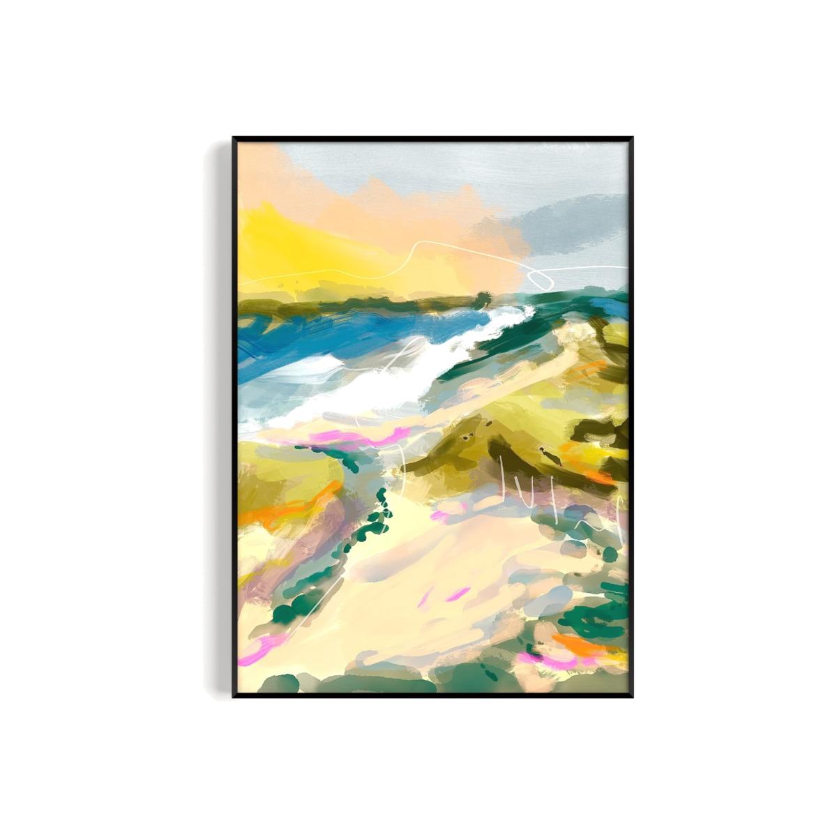 Beach Art Print - A3 Natalie Cass Art – image 1