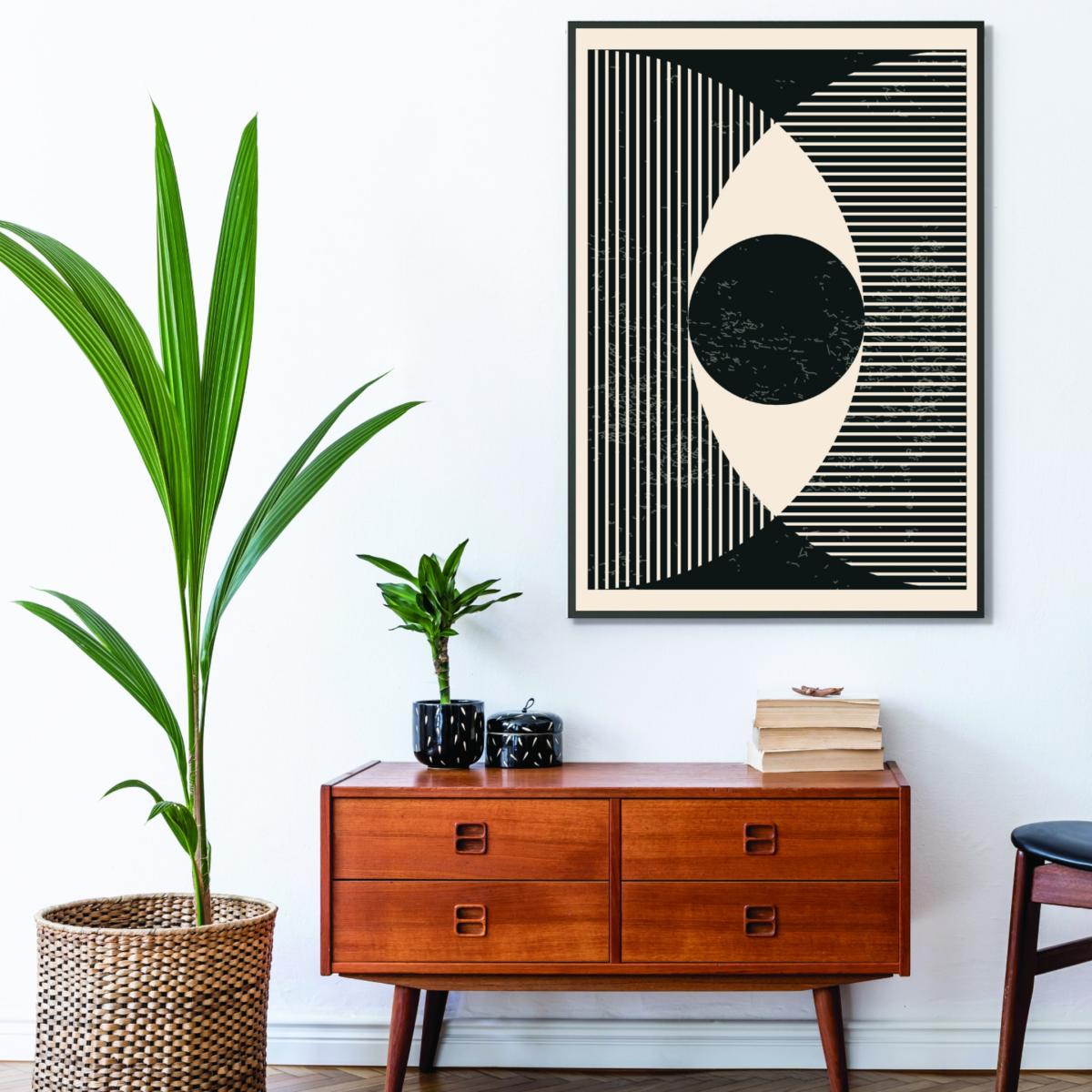 Black & White Geometric Shapes 2 A2 420 X 594Mm Stanley Print House – image 3