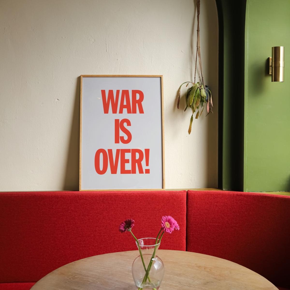 Grey / Red A3 War Is Over Print Sofe Store – image 2
