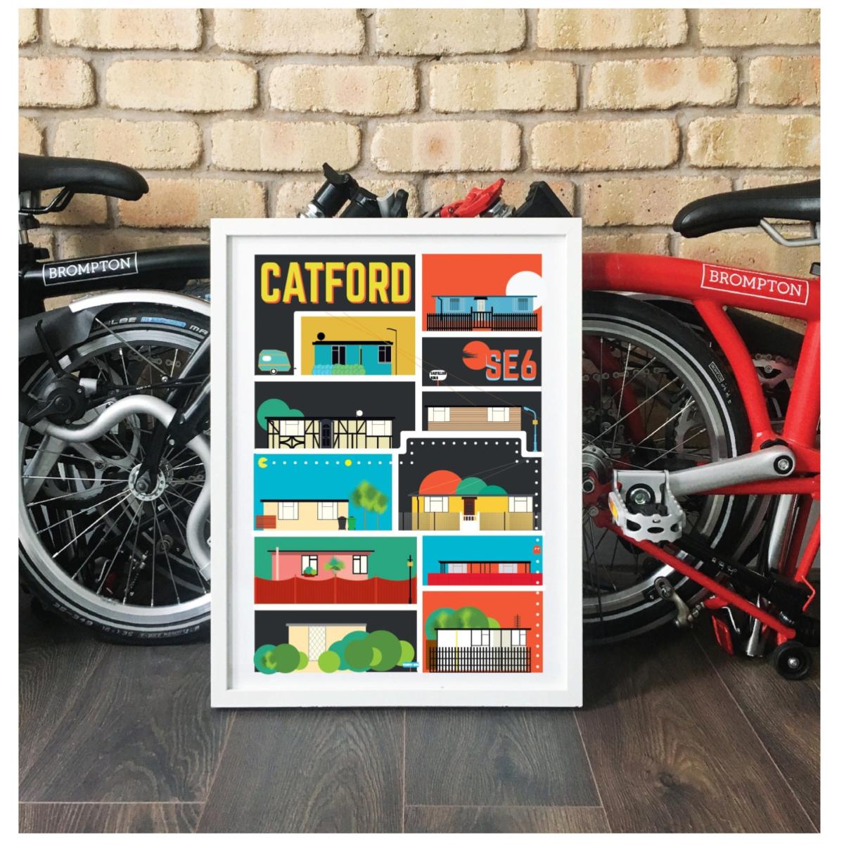Catford - A Prefab Maze Art Print A3 297 X 420Mm Eye for London Prints – image 4
