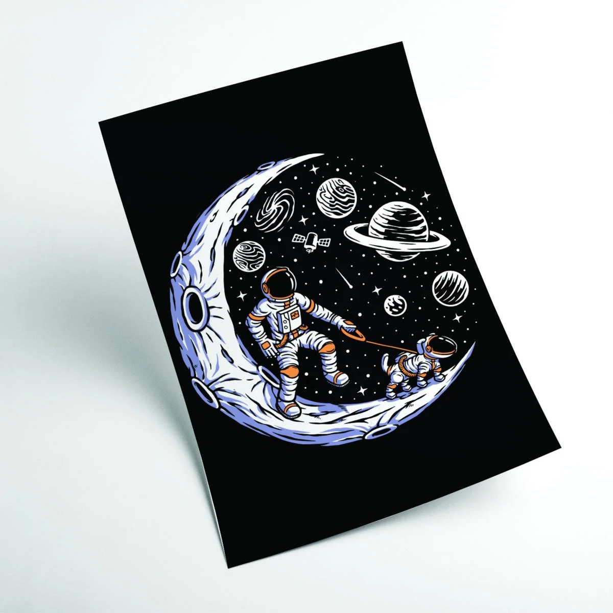 Black Doggie Moon Walks Extra Large Stanley Print House – image 2